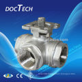Stainless Steel 3 Way Ball Valve With Pneumatic Actuator